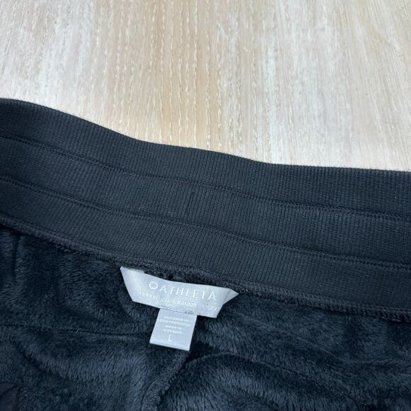 Athleta Black Cozy Karma Recover Jogger Y2K Velvety Lounge Pull On Pants Large - Picture 9 of 16